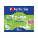 Verbatim - 10 x CD-RW - 700 MB 8x - 12x - astuccio