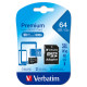 Verbatim - Micro  SDXC Classe 10 fino a 45mb/sec - 44084 - 64GB