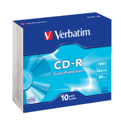 Verbatim - Scatola 10 CD-R DataLife Extra Protection - slim case - 52X - 700MB