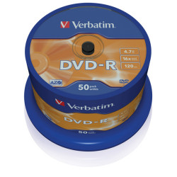 Verbatim - Scatola 50 DVD-R - argento lucido - 43548 - 4,7GB