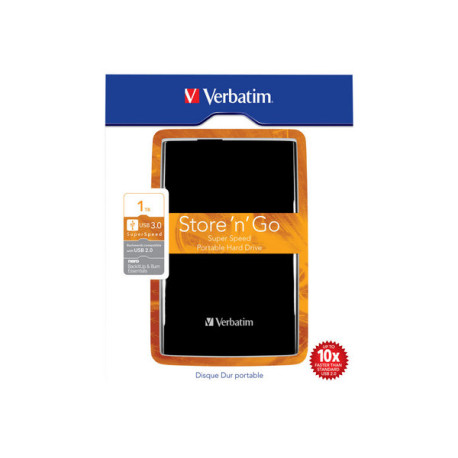 Verbatim Store 'n' Go Portable - HDD - 1 TB - esterno (portatile) - USB 3.0 - 5400 rpm - nero