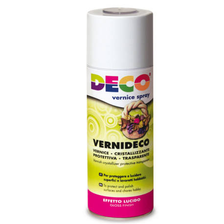 Vernice spray - trasparente - effetto laccato e ceramico - 400ml - DECO