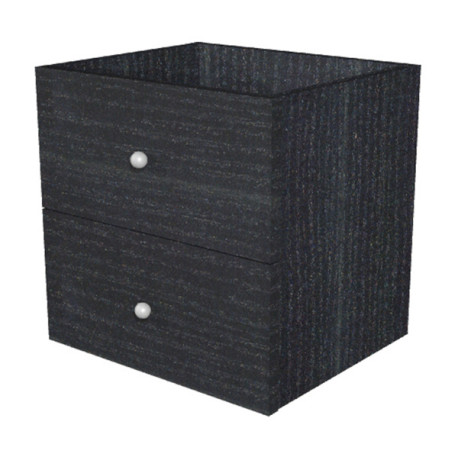 Cassettiera per casellario Rainbow - 2 cassetti - 32,5x28,8x32,5 cm - nero venato