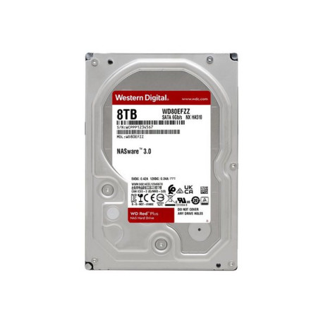 WD Red Plus NAS Hard Drive WD80EFZZ - HDD - 8 TB - interno - 3.5" - SATA 6Gb/s - 5640 rpm - buffer: 128 MB