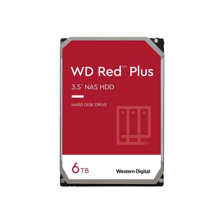 WD Red Plus WD60EFPX - HDD - 6 TB - interno - 3.5" - SATA 6Gb/s - 5400 rpm - buffer: 256 MB