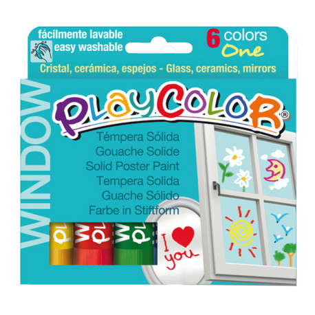 Window colors - 10gr - colori per vetro - Instant - astuccio 6 colori brillanti