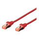 WP - Cavo patch - RJ-45 (M) a RJ-45 (M) - 50 cm - UTP - CAT 6 - rosso