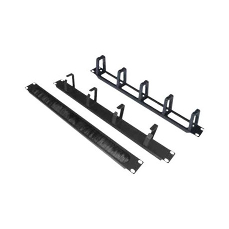 WP RACK - Pannello di gestione cavi rack - nero, RAL 9005 - 1U