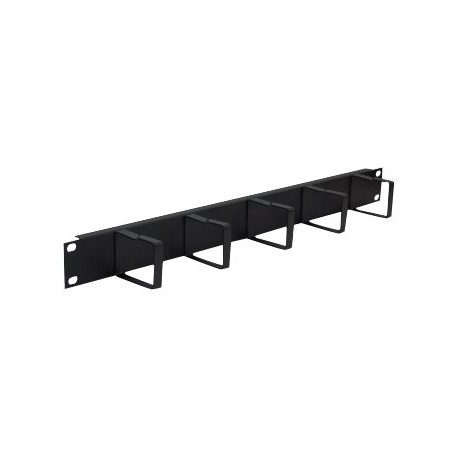 WP RACK - Pannello di gestione cavi rack - nero, RAL 9005 - 1U - 19"