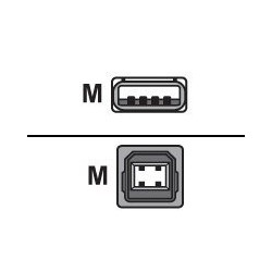 Zebra - Cavo USB - USB (M) a USB Tipo B (M) - 1.8 m - per Zebra GX420- GK Series GK420- GX Series GX430- LP 2824, 2844- TLP 282