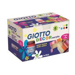 CF6X25ML GIOTTO DECOR ACRYLIC MATT ASSORTITI