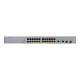 Zyxel GS1350-26HP - Switch - intelligente - 24 x 10/100/1000 (PoE+) + 2 x SFP Gigabit combo (uplink) - desktop, montabile su ra