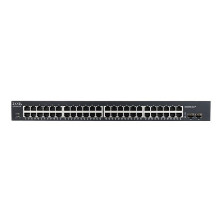 Zyxel GS1900-48 - Switch - intelligente - 48 x 10/100/1000 + 2 x Gigabit SFP - desktop, montabile su rack, montaggio a parete