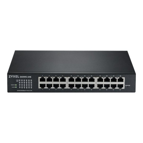 Zyxel GS1915 Series GS1915-24E - Switch - compatibile con NebulaFLEX - intelligente - 24 x 10/100/1000 - desktop, montaggio a p