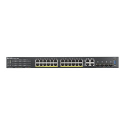 Zyxel GS2220-28HP - Switch - gestito - 24 x 10/100/1000 (PoE+) + 4 x combo Gigabit SFP - montabile su rack - PoE+ (375 W)