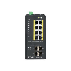 Zyxel RGS200-12P - Switch - gestito - 8 x 10/100/1000 (PoE+) + 4 x SFP - montabile su rack, montabile su rail DIN - PoE+ (240 W