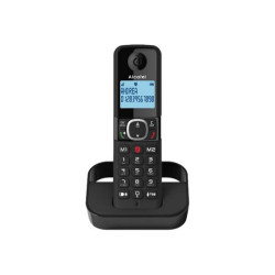 Alcatel F860 Solo - Telefono cordless con ID chiamante - 3-way capacità di chiamata - nero