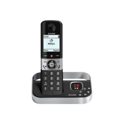 Alcatel F890 Voice Solo - Telefono cordless - sistema di segreteria con ID chiamante - 3-way capacità di chiamata - nero