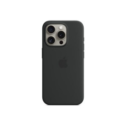 Apple - Cover per cellulare - Compatibilità MagSafe - silicone - nero - per iPhone 15 Pro