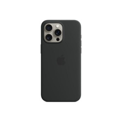 Apple - Cover per cellulare - Compatibilità MagSafe - silicone - nero - per iPhone 15 Pro Max