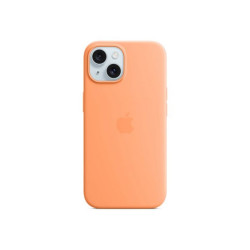 Apple - Cover per cellulare - Compatibilità MagSafe - silicone - sorbetto all'arancio - per iPhone 15