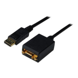 ASSMANN - Adattatore DisplayPort - DisplayPort (M) a HD-15 (VGA) (F) - 15 cm - stampato - nero