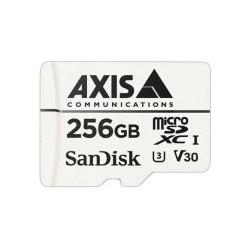 AXIS Surveillance - Scheda di memoria flash (adattatore da microSDXC a SD in dotazione) - 256 GB - Video Class V30 / UHS Class 