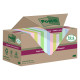 Blocco foglietti Post it  SuperSticky Green - SSCOL14+4 - 76 x 76 mm - carta riciclata - colori pastello assortiti - 70 fogli -