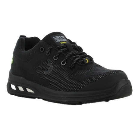 Calzatura bassa da lavoro Ecofitz S1P LOW - numero 35 - maglia riciclata - nero - Safety Jogger