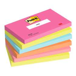 Blocco Post it  - 655-POP - 76 x 127 mm - 100 fogli - colori Popmistic - Post-it  - conf. 6 pezzi