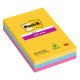 Blocco Post it  Super Sticky - 4690-3SS-CARN - a righe - 101 x 152 mm - colori Carnival - 90 fogli - Post it  - conf. 3 pezzi