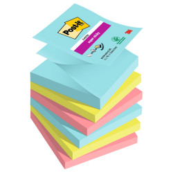 Blocco Post it  Super Sticky Z Notes - R330-6SS-COS - 76 x 76 mm - colori Cosmic - 90 fogli - Post it  - conf. 6 pezzi