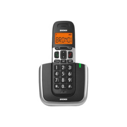 Brondi BRAVO PLATINUM - Telefono cordless con ID chiamante - DECTGAP - nero/argento