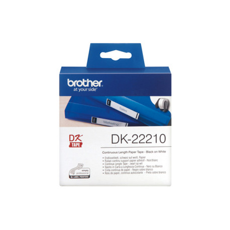 Brother - Rotolo etichetta continua - Nero/Bianco - 29mm x 30,48mt - DK22210