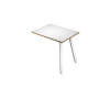 Allungo DX/SX per scrivanie Skinny Metal - 60 x 80 x H 74,4 cm - bianco