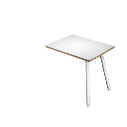 Allungo DX/SX per scrivanie Skinny Metal - 60 x 80 x H 74,4 cm - bianco