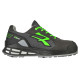 Calzatura di sicurezza Egon S1P - numero 35 - nylon/pelle scamosciata - nero/verde - U-Power