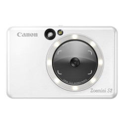 Canon Zoemini S2 - Fotocamera digitale - compatta con stampante fotografica istantanea - 8.0 MP - NFC, Bluetooth - pearl white