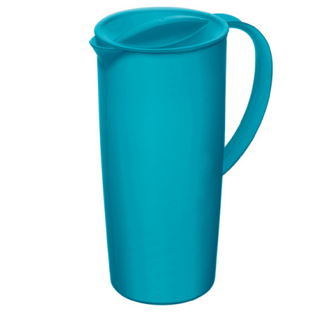 Caraffa con coperchio - 16 x 10,5 x 22,5 cm - PPL - 1,2 L - blu - Rotho