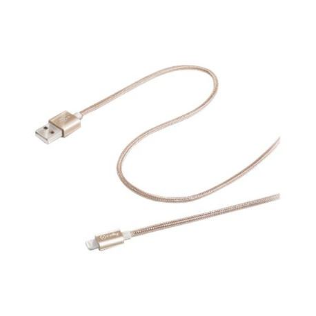 CELLY - Cavo Lightning - Lightning maschio a USB maschio - 1 m - oro - per Apple iPad/iPhone/iPod (Lightning)