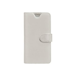 Celly Wally Unica XL - Flip cover per cellulare - ecopelle - bianco