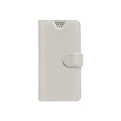 Celly Wally Unica XXL - Flip cover per cellulare - ecopelle - bianco