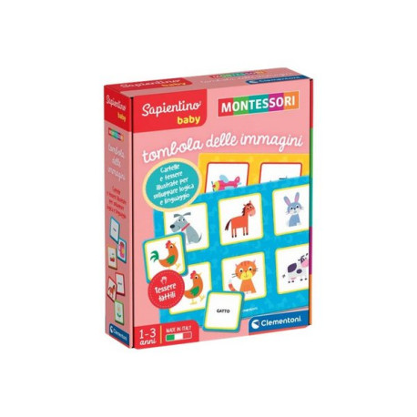 Clementoni Sapientino Baby MONTESSORI - Bingo of Images - gioco di abbinamento