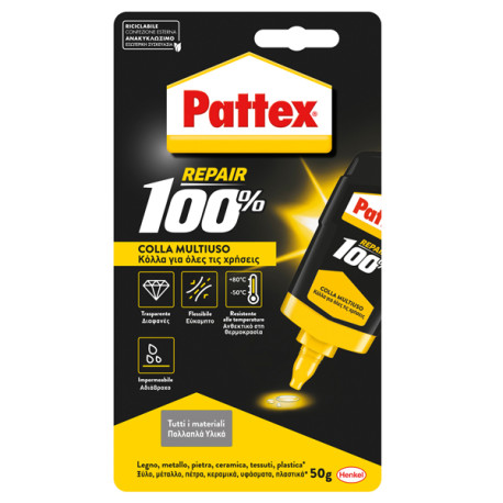 Colla universale Pattex Repair 100 colla - 50 gr - trasparente - Pattex