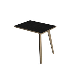 Allungo DX/SX per scrivanie Woody - 60 x 80 x H 74,4 cm - rovere / nero venato