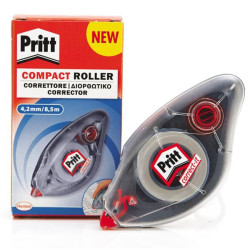 Correttore roller a nastro Pritt Compact ergonomico frizione tendinastro larghezza 4 2mm lunghezza 8 5 m (conf.10)