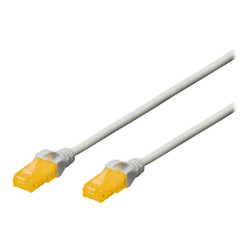 DIGITUS Professional - Cavo patch - RJ-45 (M) a RJ-45 (M) - 10 m - UTP - CAT 6a - senza alogeni - grigio