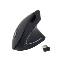 equip 245110 - Mouse verticale - ergonomico - per destrorsi - senza fili - 2.4 GHz - ricevitore wireless USB - nero