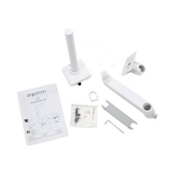 Ergotron NX - Kit montaggio (asta, pivot, base, gruppo braccetto, hardware di collegamento) - per Monitor - bianco - dimensione