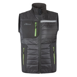 Gilet Wall - taglia L - PE - grigio/verde - U-Power